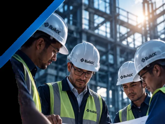 Engineers reviewing plans